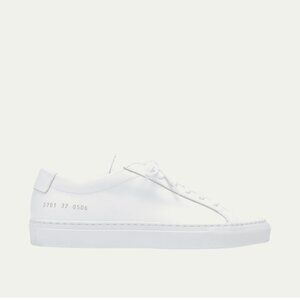 Womens Common Project White Pebble leather Achilles Low-Top Sneakers 10